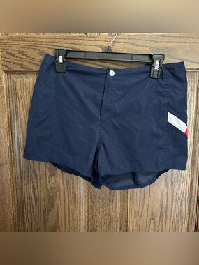 Vintage Navy swim  Shorts with Side Accent